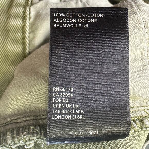 BDG Urban Outfitters Green High Rise Cheeky Shorts Womens 28 Distressed Frayed - Picture 7 of 11